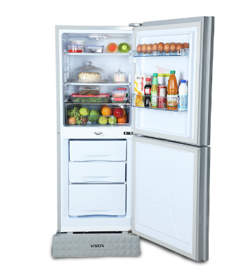 Buy VISION Glass Door Refrigerator RE-330 Liter Dahlia Flower Bottom Mount at Best Price in Bangladesh