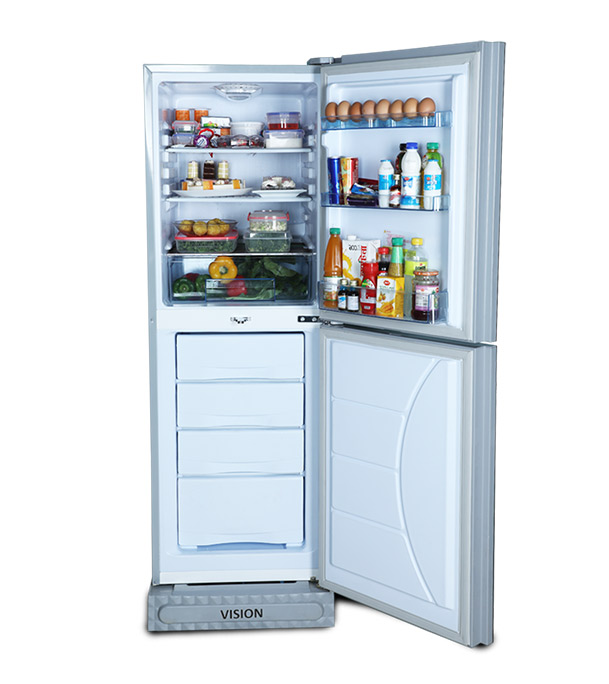 Buy VISION Glass Door Refrigerator RE-330 Liter Mirror Jaba Flower Bottom Mount at Best Price in Bangladesh