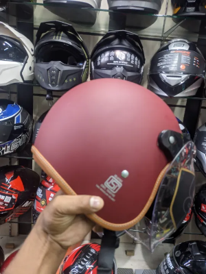 Buy AXZOR Mat Red Half Face Bike Helmet at Best Price in Bangladesh