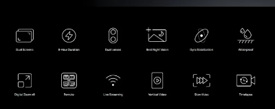Buy SJCAM Sj20 Action Camera 4k Ultra Hd 20mp Waterproof Anti-Shaking with 2.0in Touch Control Screen Dual Screen   at best price In Bangladesh