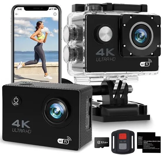 Buy AUSEK AT-S9R Action Camera Ultra HD 4K COMBO PACK 60FPS Waterproof Camera Anti-shake WIFI Remote Control Sports Camera   at best price In Bangladesh