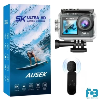 Buy Ausek AT-M40R 5K Action Camera with Wireless Microphone (Combo)   at best price In Bangladesh