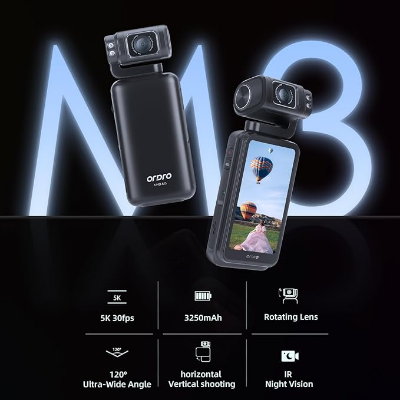 Buy ORDRO M3 Portable Video Camera, 5K/30fps Vlogging Camera Camcorder with 3.5-inch Rotatable Touchscreen for YouTube TikTok Video Vlog   at best price In Bangladesh