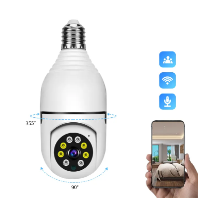 Buy V380 PTZ Full HD 3MP 1920P WIFI IP Camera E27 Bulb Camera 360 Degree Wireless Home Color Night Vision Two Way Audio Smart Motion Detection   at best price In Bangladesh