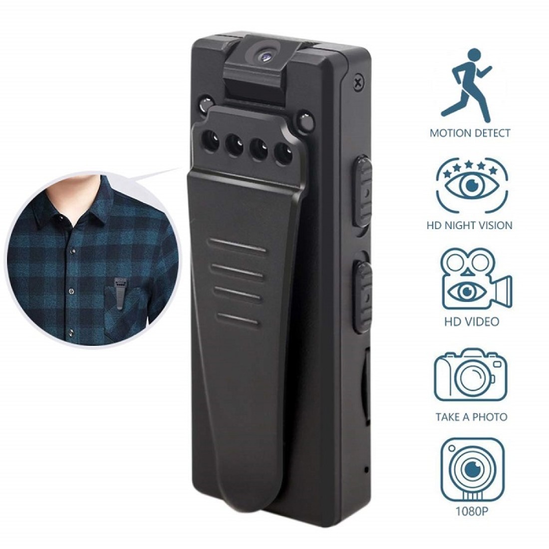 Buy Z8 Body Camera HD Night Vision Also Voice Recorder Option   at best price In Bangladesh