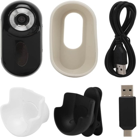 Buy A100 Mini Body Camera, 1080P HD Mini Video Recorder Wearable with Mini Screen, Portable Security Cam Support Up to 128G TF Card for Outdoor, Camping, Cycling (Black And White)   at best price In Bangladesh