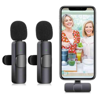 Buy K9 Dual Microphone Wireless Lavalier Microphone for Android Type C   at best price In Bangladesh