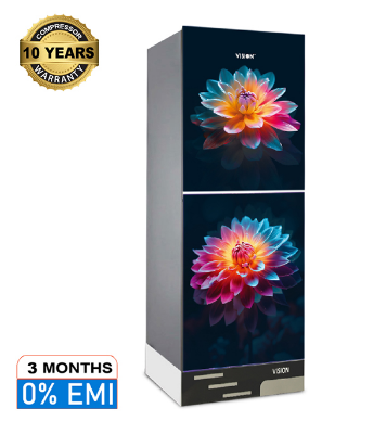 Buy VISION Glass Door Refrigerator RE-180 Liter Lotus Poddo Top Mount at Best Price in Bangladesh
