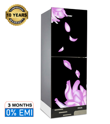 	Buy VISION Glass Door Refrigerator RE-330 Liter Dahlia Flower Bottom Mount at Best Price in Bangladesh