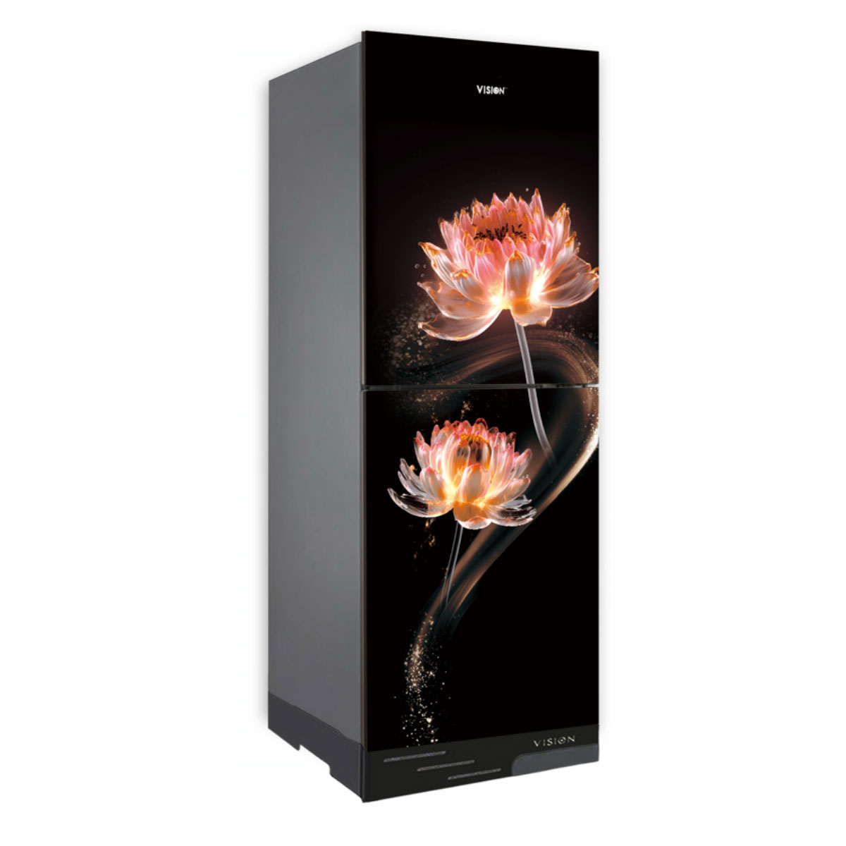 Buy VISION Glass Door Refrigerator RE-196 Liter Fireworks Lily Flower Bottom Mount Online at Best Price