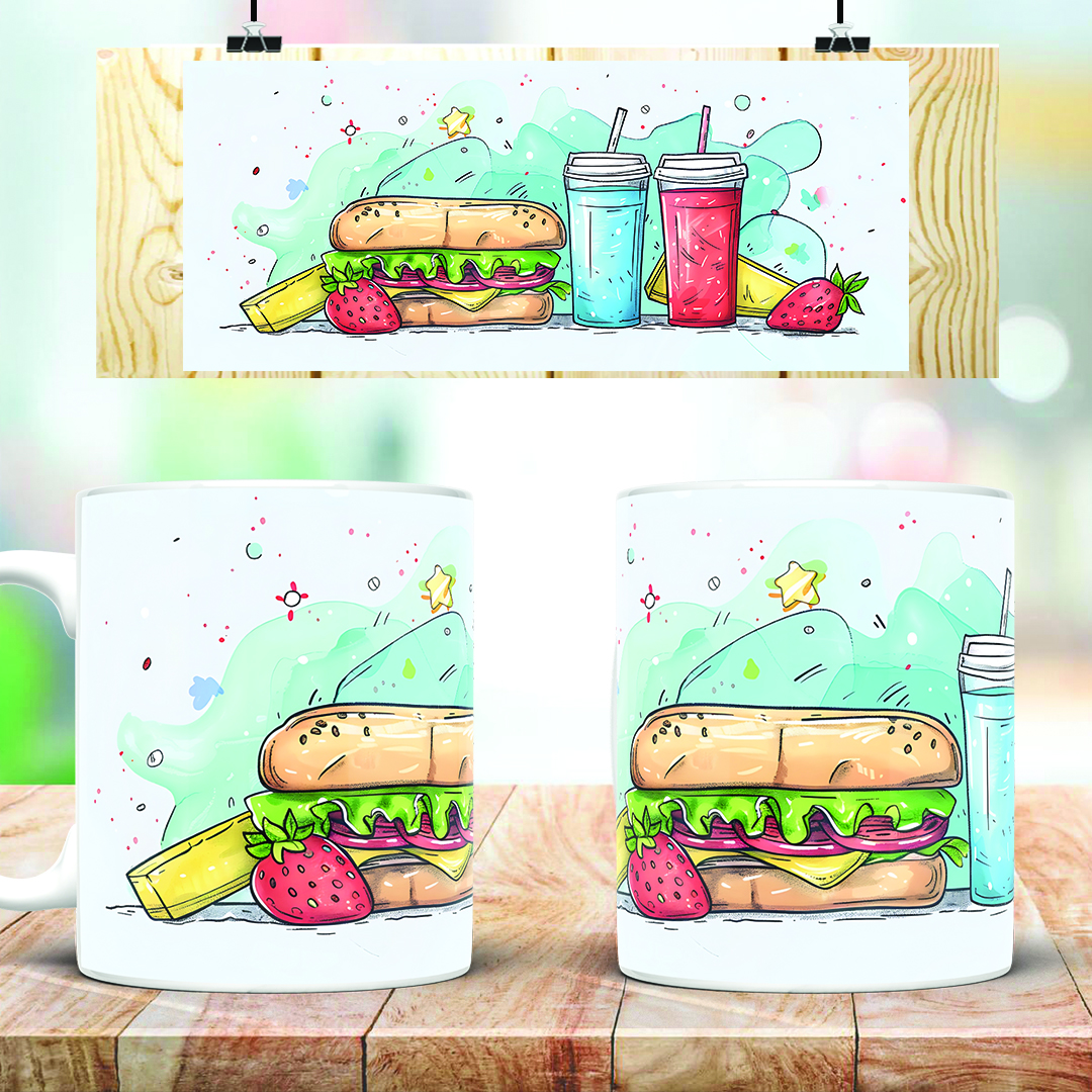 Burger Lover Kids Mug, Gift For Kids, Kids Gift, Kids Birthday Gift