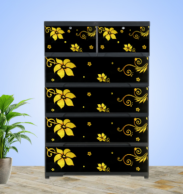 Buy Supreme Wardrobe Double 5D Diamond Black TEL Online at Best Price