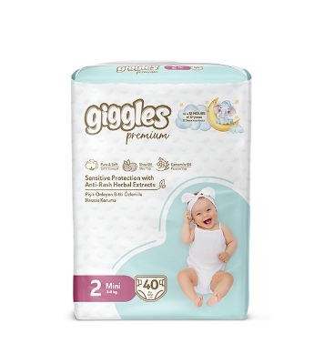 Picture of Giggles Premium Twin Pack 3-6 Kg Mini 40 Pcs