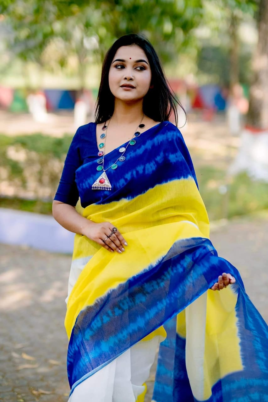 Picture of Chadni Silk Digital Printed Tassel Saree Soft And Comfortable 12 Hath Saree For Women Design