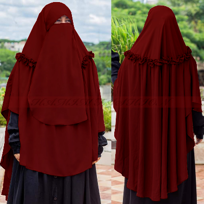 Picture of Hijab Big Size Hijab Fashion Women Dubai Cherry Headscarf Ready To Wear Instant Hijab Scarf Muslim Shawl Islamic Hijabs Arab Wrap Head Scarves Design-2