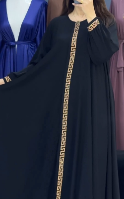 Picture of Abaya Borka (Mithila Ston) Work (With Free Hijab) Dubai Cherry Stylish Party Borka Fashion Collection Fashionable Khimar Lycra Borka For Women