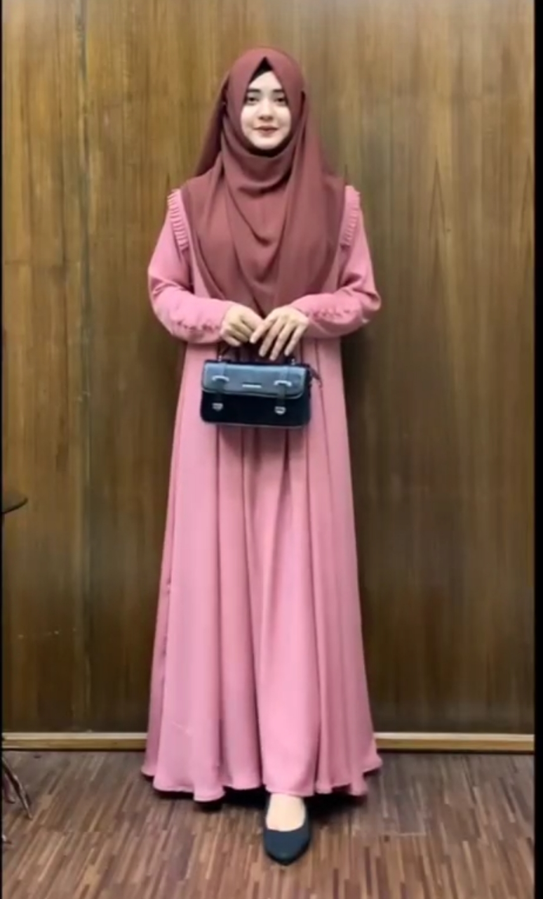 Picture of Abaya Borka (Aziya Borka) (No Hijab) Dubai Cherry Stylish Party Borka Fashion Collection Fashionable Khimar Lycra Borka For Women