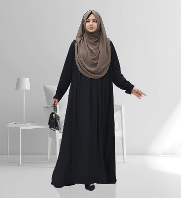 Picture of Abaya Borka (Side Kuchi Borka) (No Hijab) Dubai Cherry Stylish Party Borka Fashion Collection Fashionable Khimar Lycra Borka For Women