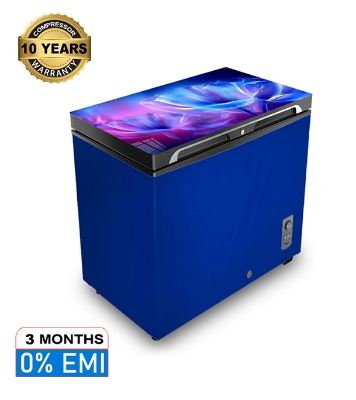 Buy VISION Glass Door Chest Freezer RE-112 Liter Blue Eustoma Flower at Best Price in Bangladesh	