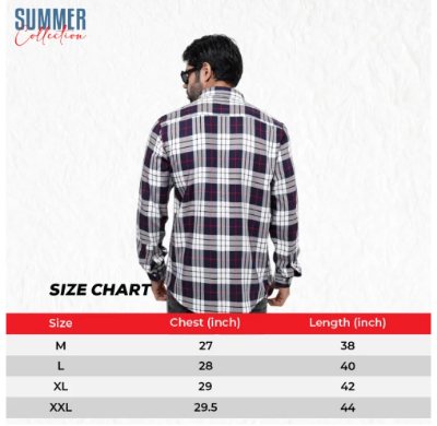 Buy Premium Quality Navy Blue Color Full Sleeve Cotton Casual Check Shirt For Men Collection By Fine Tex Clothing  at Best Price in Bangladesh