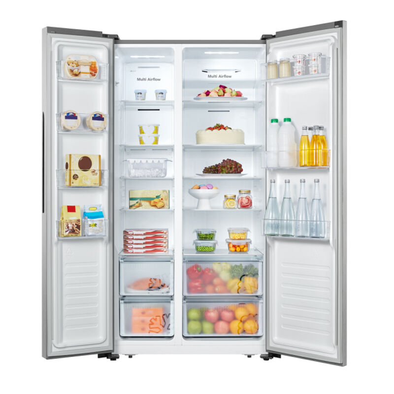 Buy Hisense 519 Liter Side by Side Refrigerator (RC67WS4OWQ) Silver Online at Best Price in Bangladesh	