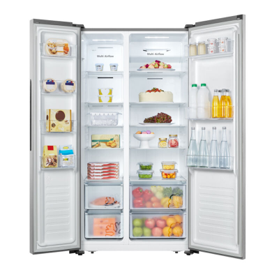 Buy Hisense 519 Liter Side by Side Refrigerator (RC67WS4OWQ) Silver Online at Best Price in Bangladesh	