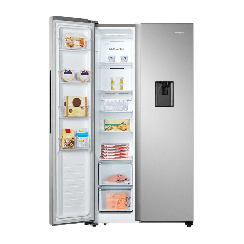 Buy Hisense 519 Liter Side by Side Refrigerator (RC67WS4OWQ) Silver Online at Best Price in Bangladesh	