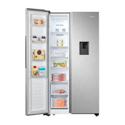 Buy Hisense 519 Liter Side by Side Refrigerator (RC67WS4OWQ) Silver Online at Best Price in Bangladesh	