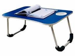 Picture of Portable Foldable Home Laptop/Notebook Stand Desk/Table for Study- Wood Color