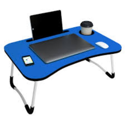 Picture of Portable Foldable Home Laptop/Notebook Stand Desk/Table for Study- Wood Color