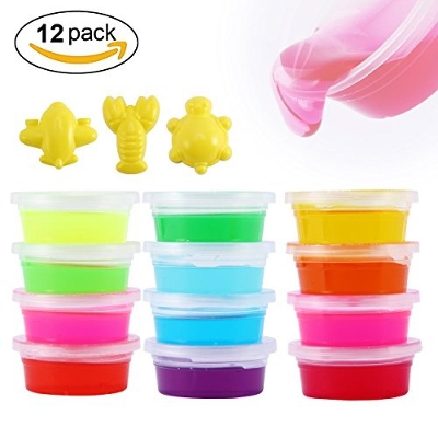 Picture of Crystal Clay 12 pcs/ Set Soft Slime Magic Toy Box of Slime 12 Colors in One Set DIY Clay Mud Toy Kits
