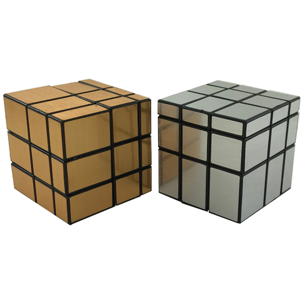 Picture of New Kids Children Mirror Surface Cube Silver, Golden Magic Cube 3x3 Puzzle magnetic magic cube 3x3x3 Puzzle Cube Toy Kid Gifts