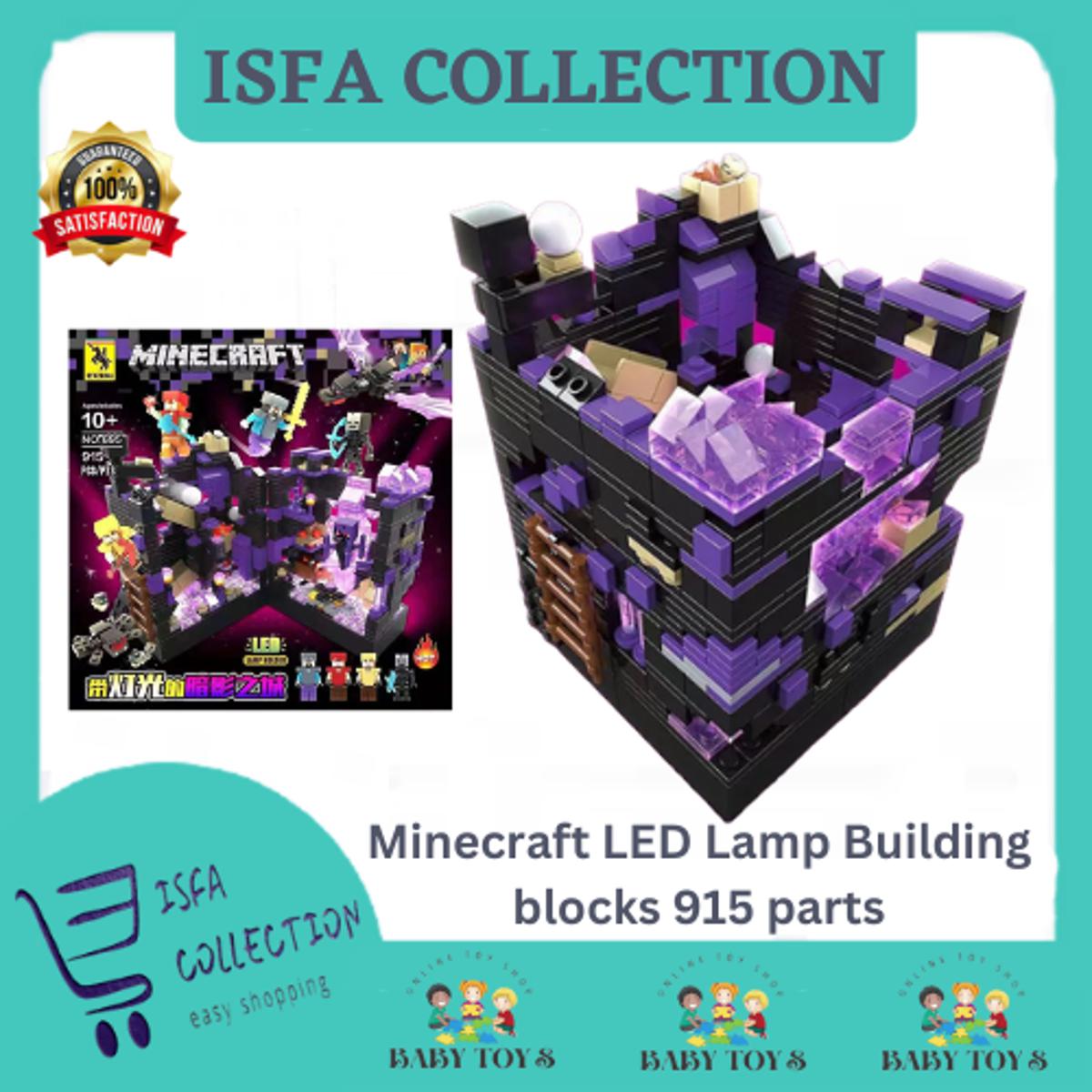 Picture of BLOCK Lego Game Constructor RENZAIMA Minecraft LED Lamp Building blocks 915 parts, Minecraft 695