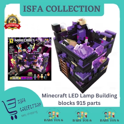 Picture of BLOCK Lego Game Constructor RENZAIMA Minecraft LED Lamp Building blocks 915 parts, Minecraft 695