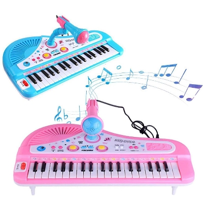 Picture of 37 Key Kids Electronic Keyboard Piano Musical Toy with Microphone for Children's Toys