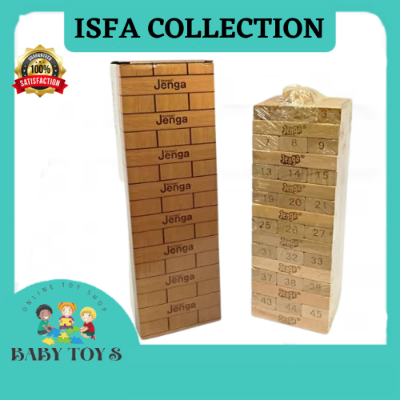 Picture of Jenga Game Wooden Blocks Toppling Jenga -  Stacking and Tumbling Jenga Game- 54 pcs