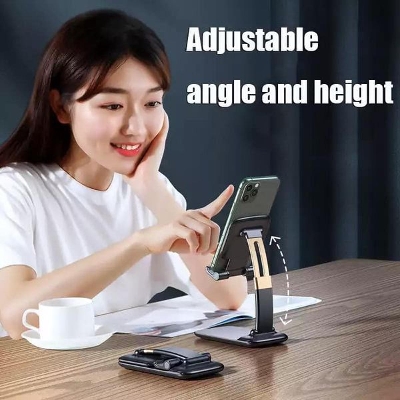Picture of Universal Adjustable Phone Holder Stand Foldable Metal Holder Desk Stand