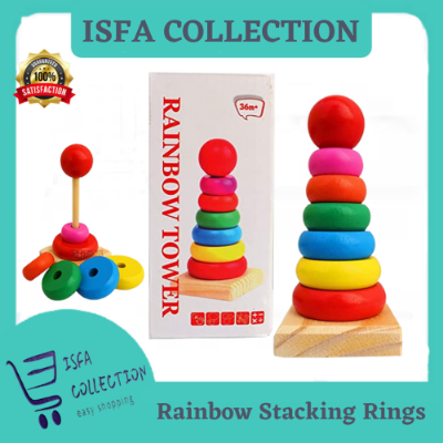 Picture of Toyshine Mini Rainbow Stacking Rings with Multiple Shapes Making