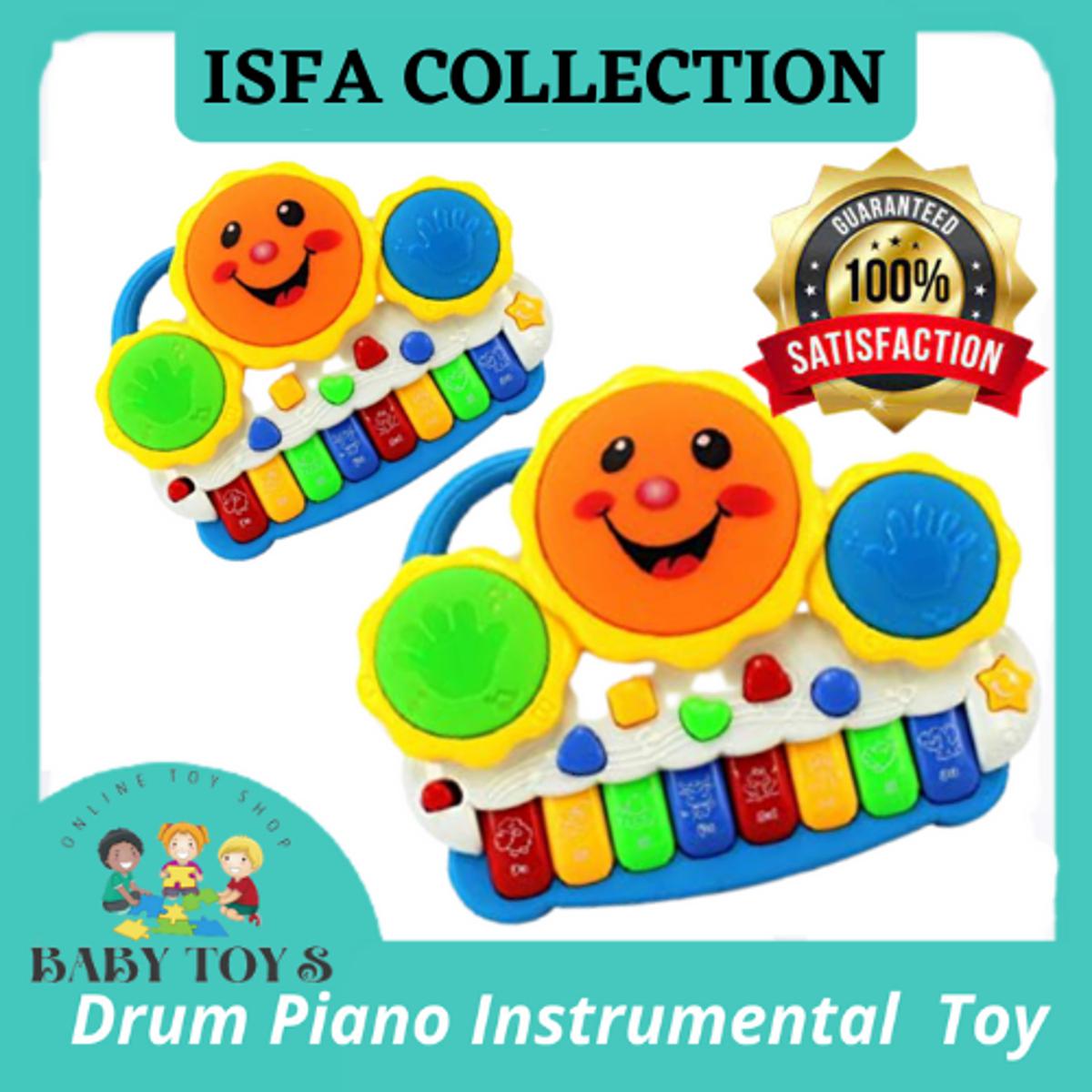 Picture of Drum Piano Keyboard Musical Toys with Flashing Lights, Animal Sounds & Songs