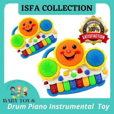 Picture of Drum Piano Keyboard Musical Toys with Flashing Lights, Animal Sounds & Songs