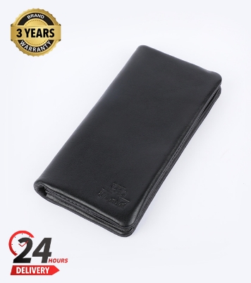 Picture of Men's Executive 100% Genuine Leather Long Wallet - 1 Mobile Carrier, 11 Slot Card Holder, Zipper Pocket and regular 3 Years of Use