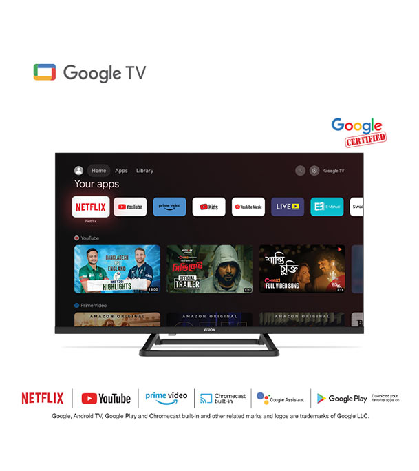 Buy VISION 32" LED TV E40 Smart Google TV at Best Price In Bangladesh