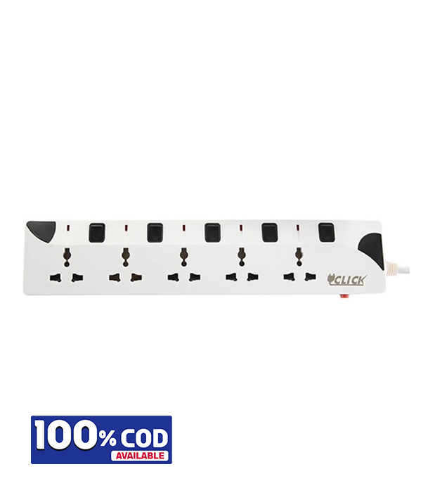 Picture of Click Safe Extension Socket 5 SKT, 2 Pin, 3 Yard