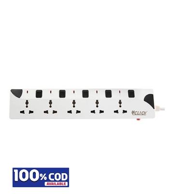 Picture of Click Safe Extension Socket 5 SKT, 2 Pin, 3 Yard