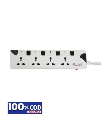 Picture of Click Safe Extension Socket 4 SKT, 2 Pin, 3 Yard 