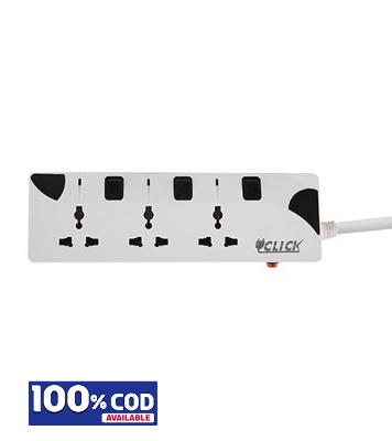 Picture of Click Safe Extension Socket 3 SKT, 2 Pin, 3 Yard