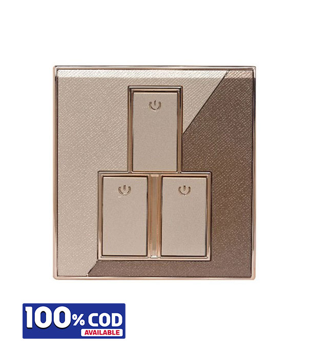 Picture of Click Marigold-3 Gang 1 Way Switch