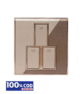 Picture of Click Marigold-3 Gang 1 Way Switch