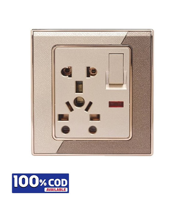 Picture of Click Marigold 3 PIN Combination Socket With Switch 13A