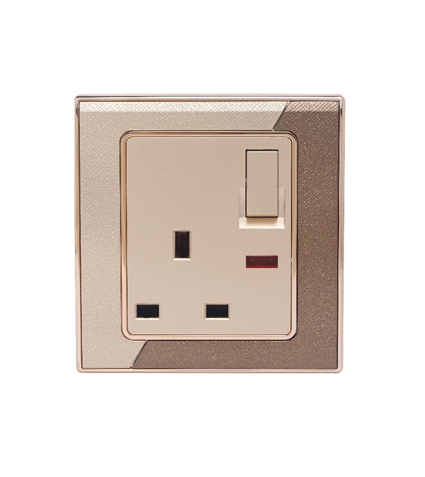 Buy Click Marigold 3 Pin Flat Socket With Switch 13A Online at Best Price